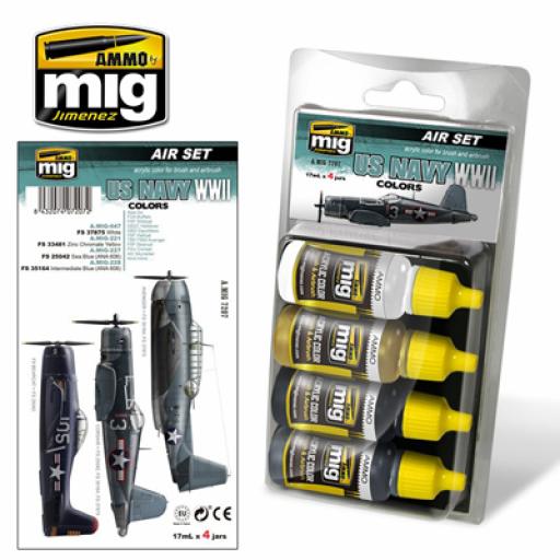 Mig 7207 Ww2 Navy Aircraft Paint Set 4Pcs