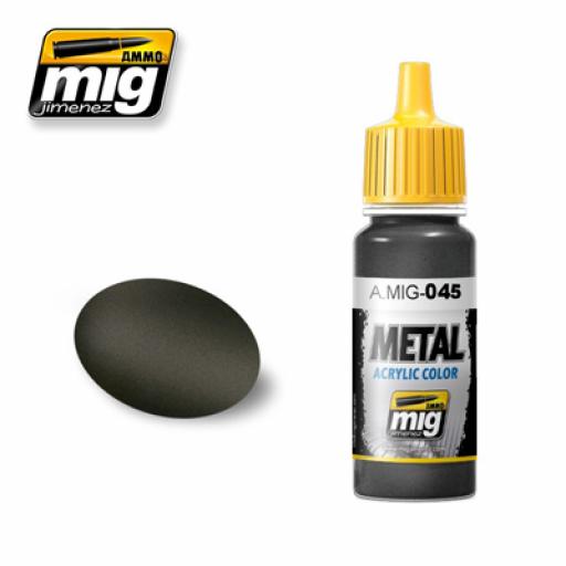 Mig 045 Gun Metal Metal Colours Acrylic Paint 17Ml