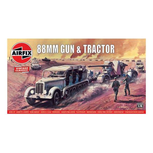 A02303V 88Mm Gun & Tractor 1:76 Airfix Vintage