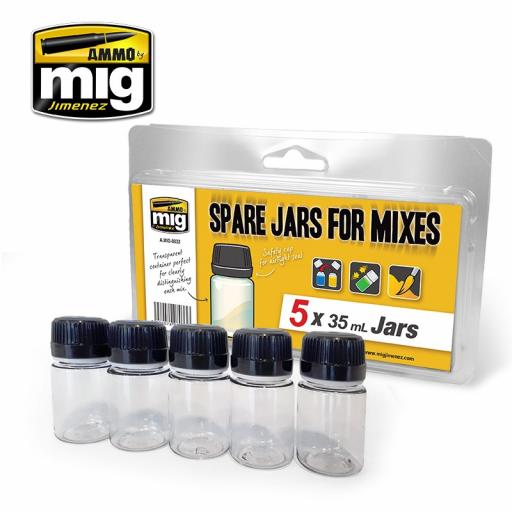 Mig 8033 Spare Jars For Mixes 5Pcs 35Ml