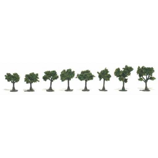Tr1501 0.75'' - 1.25'' Medium Green Realistic Trees X6 Woodland Scenics