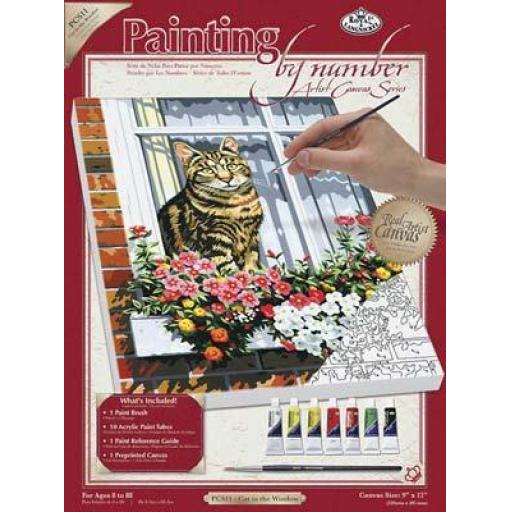 Pcs11 Cat In The Window Painting By Numbers