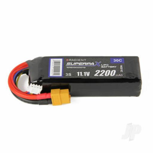 11.1V 2200Mah Xt60 Radient Lipoly Battery Rdnb22003S30X