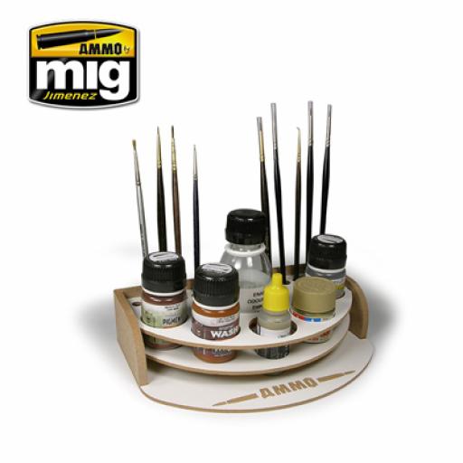 Mig 8002 Mini Workbench Organizer Paintbrush Stand
