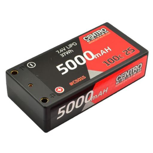 7.4V 5000 Mah Lipo 100C Shorty Hardcase 5Mm Tubes Battery