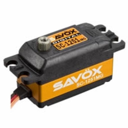 Savox Sc-1251Mg Low Profile Digital Servo (44G, 9Kg-Cm, 0.09Sec/60Deg)