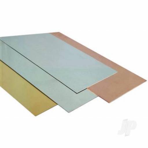 815058 K&S .005 X 7 X 5 Brass, Copper & Aluminium Foil Sheets 3Pk