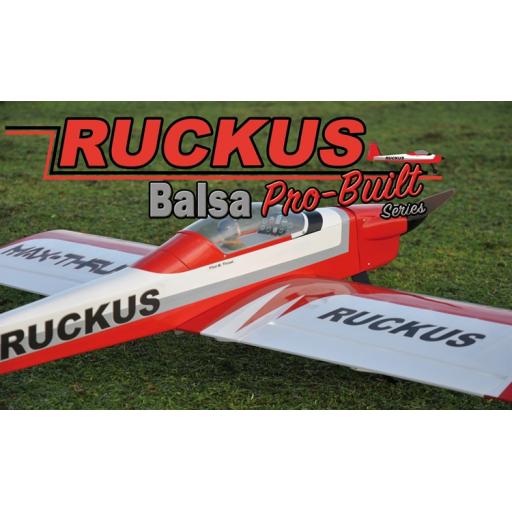 Max Thrust Ruckus Pro-Built Red 1-Mt-Balsa-Ruckus