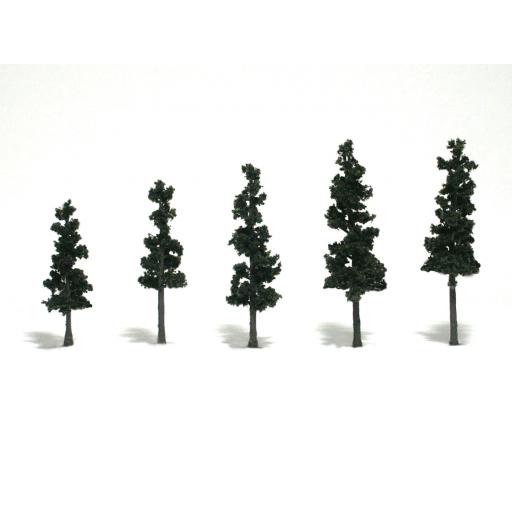Tr1560 2.5' ' -4'' Deciduous Trees X5 Woodland Scenics