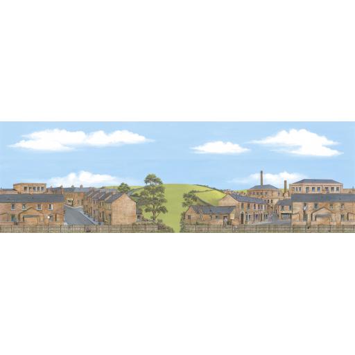 Sk-26 Old Industrial Town Extension Backscene Large 228 X 736Mm (9 X 29In) Peco