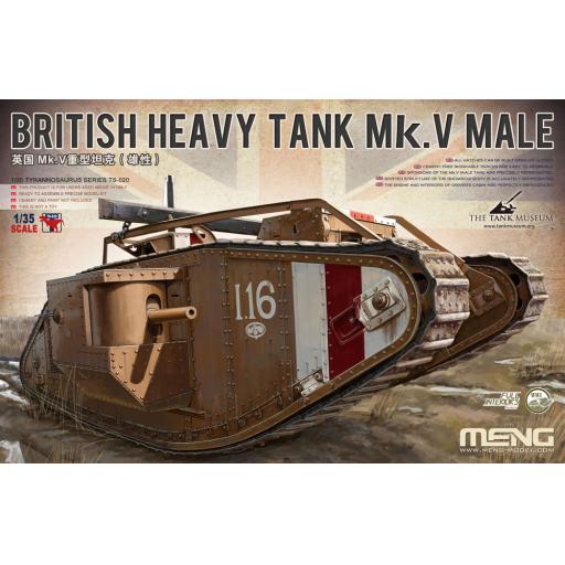 Ts-020 Ww1 British Heavy Tank Mk.V Male 1:35 Meng