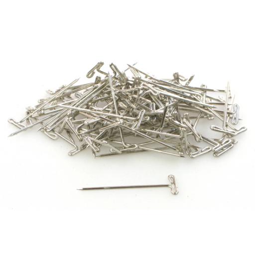 Modelling T-Pins 1'' Small (Aprox 20) Nickel Plated