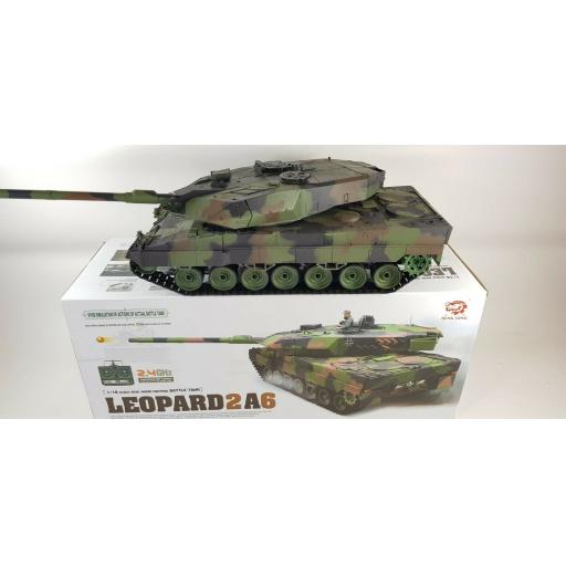 Heng Long Leopard 2A6 1/16 Rc Tank With Bb'S, Sound & Smoke & Metal Gearbox