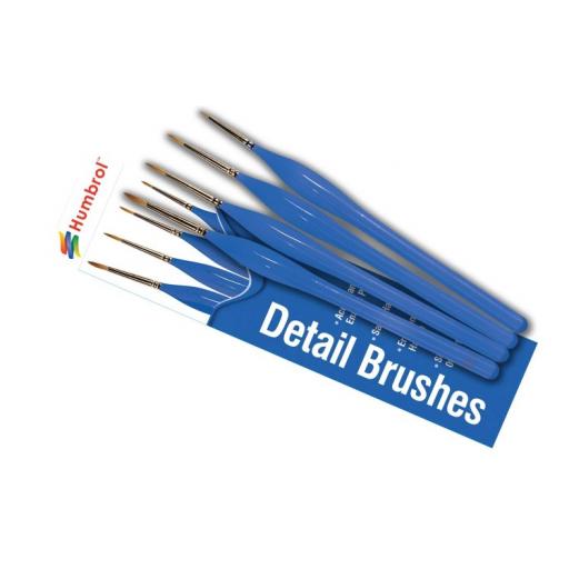 Humbrol Detail Brushes Pack 4Pcs 00,0,1,2 Ag4304