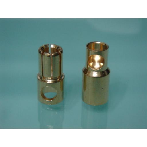 Connector Gold 6Mm (2 Pairs) C/W Hs 2 Male & 2 Female