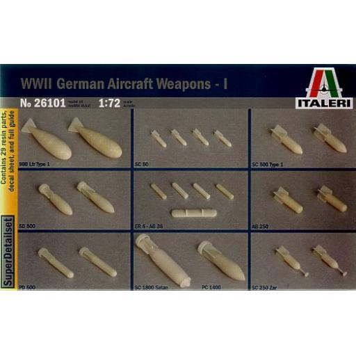 26101 Wwii German Aircraft Weapons 1:72 Italeri