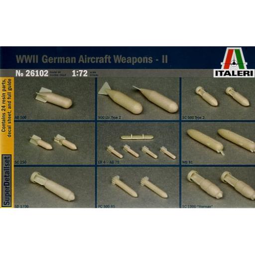 26102 Wwii German Aircraft Weapons - Ii 1:72 Italeri