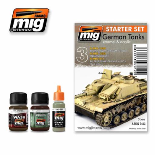 Mig 7412 German Tank Colours Acrylic Paint Set