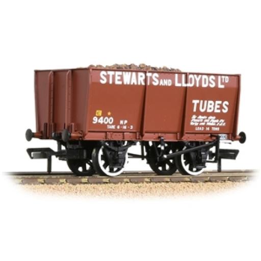 37-402 16T Steel Slope Sided Mineral Wagon Stewart & Lyolds Red