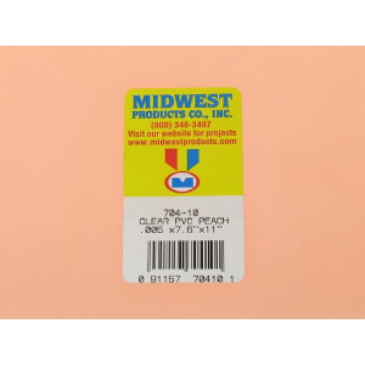 704-10 Midwest Clear Pvc Peach .005'' 7.6 X 11''