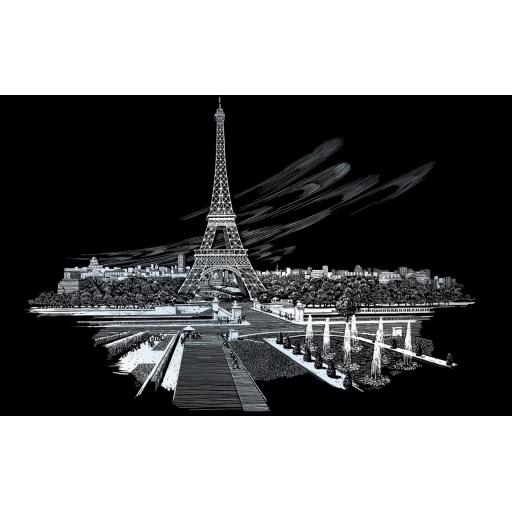Eiffel Tower Engraving Art Fam3