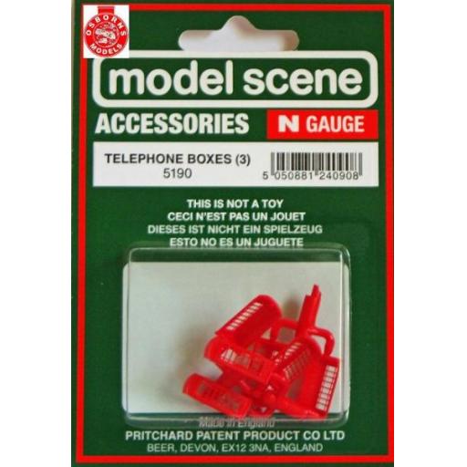 Ms-5190 Telephone Boxes (3) N Gauge Modelscene