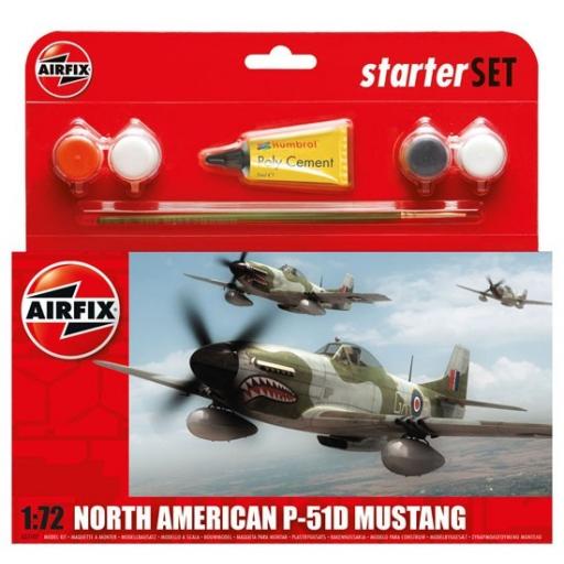 A55107 North American Mustang Iv Starter Set 1:72 Airfix