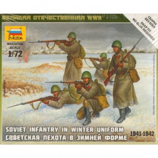 6197 Soviet Infantry In Winter Uniform 1941-42 1:72 Zvezda