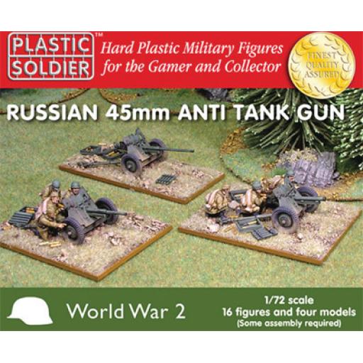 Ww2G20001 Russian 45Mm Anti Tank Gun 1:72 Plastic Soldier Company