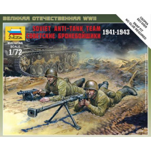 6135 Soviet Anti-Tank Team 1941-43 1:72 (Snap Fit, No Glue) Zvezda