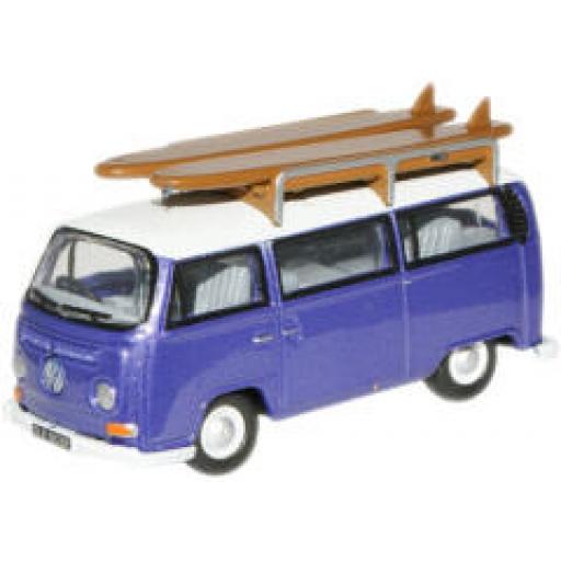 76Vw015 Volkswagon Bus Metallic Purple/White 1:76 Oxford