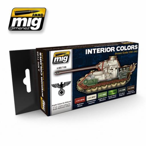 Mig 7108 Interior Colours German Tanks Acrylic Paint Set
