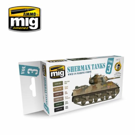 Mig 7171 Sherman Tanks Vol.3 Acrylic Paint Set