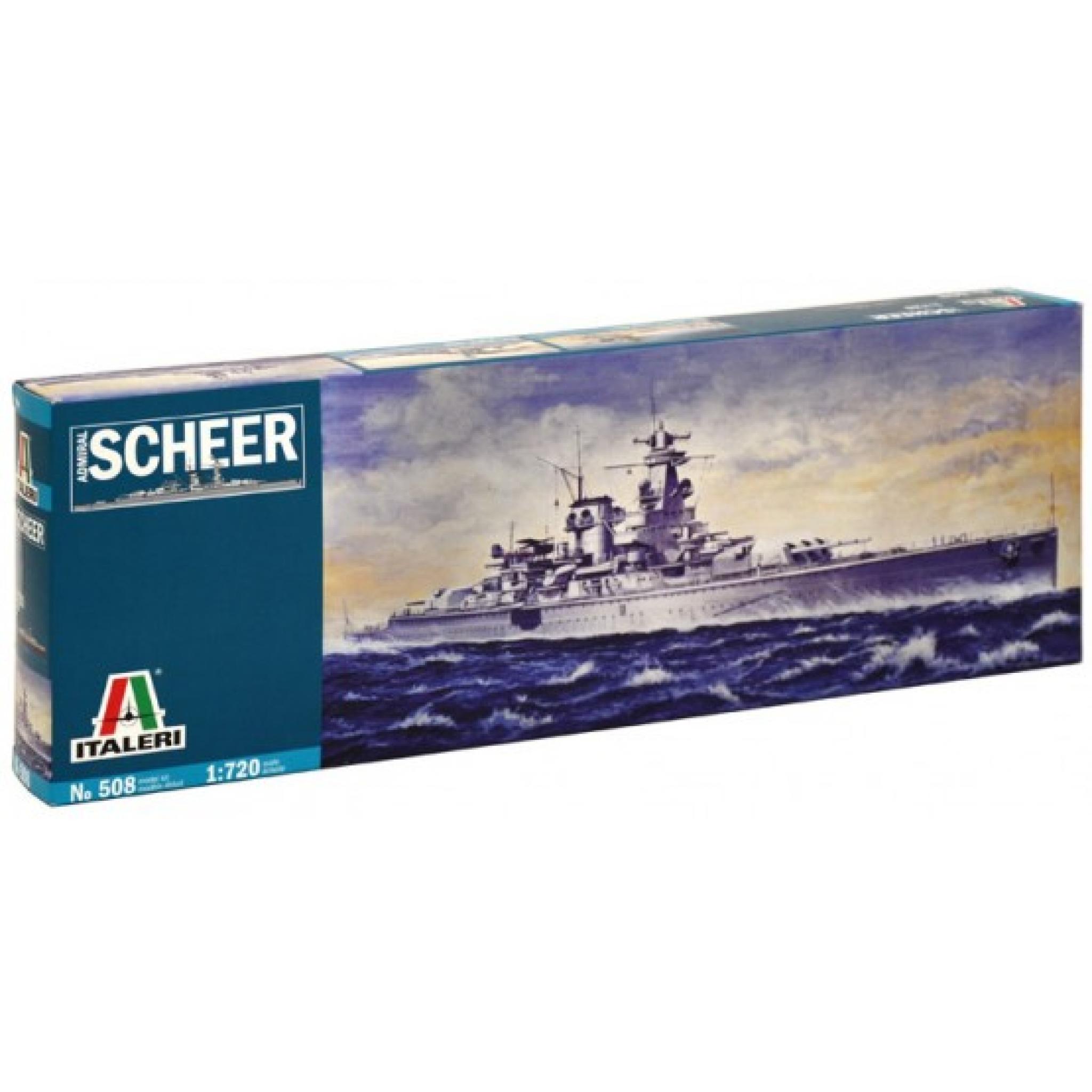 508 Admiral Scheer Battleship 1:720 Italeri | Addlestone Models