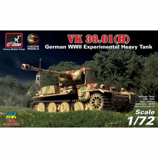 72210 VK 36.01H GERMAN EXPERIMENTAL HEAVY TANK 1:72 ARMORY MODEL GROUP