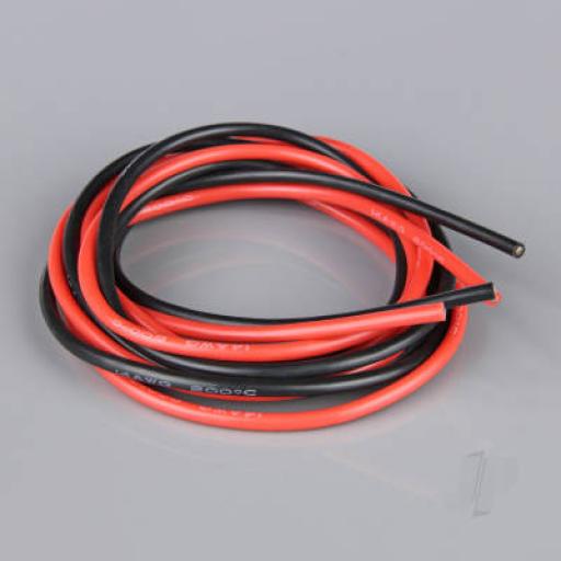 SILICONE WIRE RED & BLACK 14 SWG x 1m