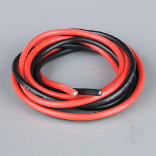 SILICONE WIRE RED & BLACK 12 AWG x 1m