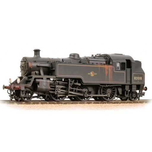 31-982 BR STANDARD 3MT TANK 82018 BR LINED BLACK LATE CREST WEATHERED (8 DCC)