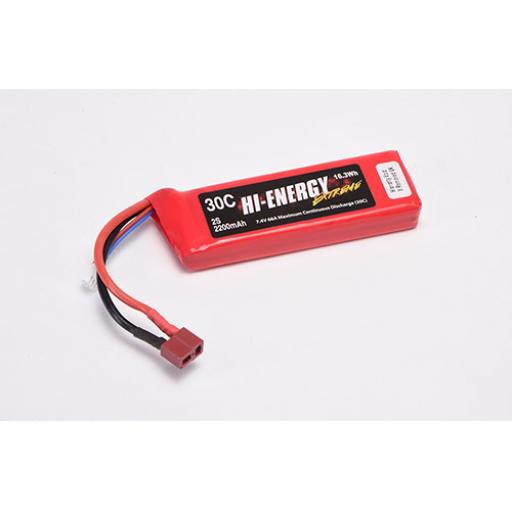7.4V 2200mah 30c WITH DEANS CONNECTOR HI-ENERGY