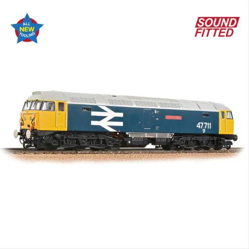 35-415SF CLASS 47/4 47711 GREYFRIARS BOBBY BR LARGE LOGO (DCC SOUND FITTED) BACHMANN