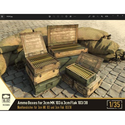 VKL35003 AMMO BOXES FOR 3cm MK103 & 3cm FLAK103/38 1:35 CUSTOM SCALE