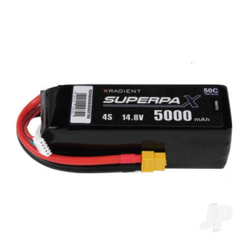 14.8V 5000mA 50c LI-POLY XT60 BATTERY