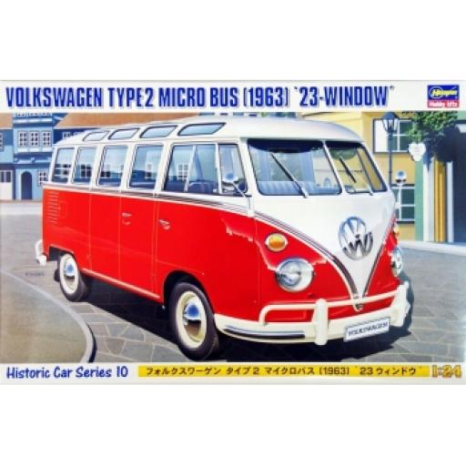 HMCC10 VW BUS TYPE 2 MICRO BUS W/WINDOWS 1:24 HASEGAWA