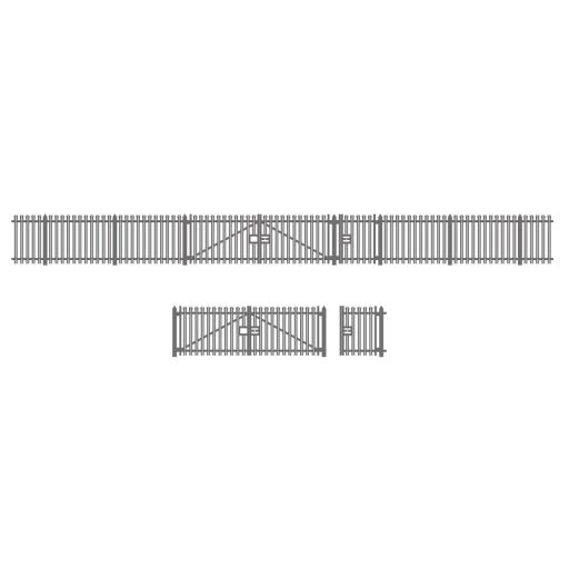 RATIO 280 MODERN PALISADE FENCING WITH GATES
