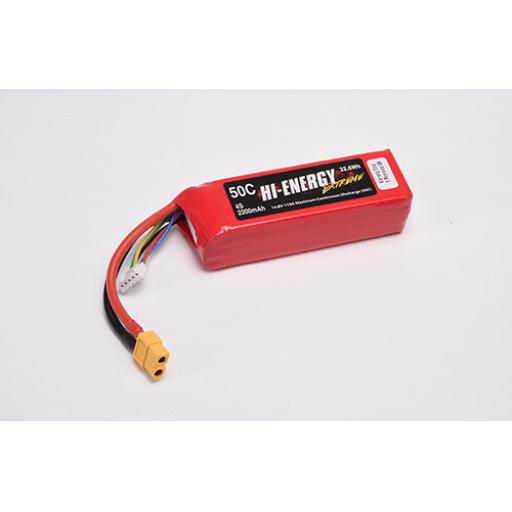 14.8V 2200mA 50c XT60 LI-POLY BATTERY