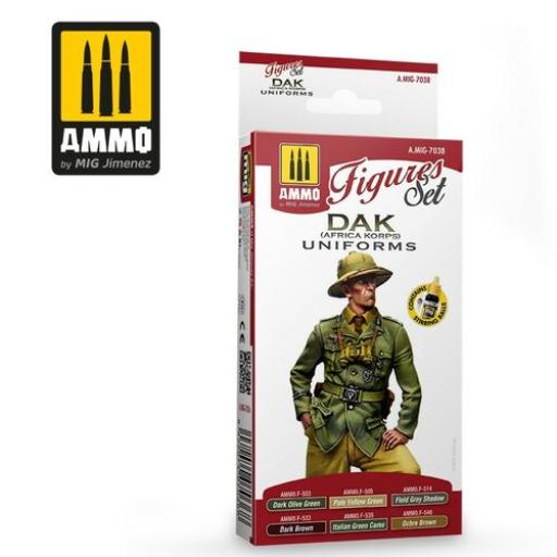 MIG 7038 DAK AFRICA CORPS UNIFORM FIGURE PAINT SET