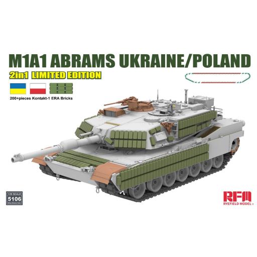 5106 M1A1 ABRAMS WITH UKRAINE & POLAND DECALS 1:35 RFM