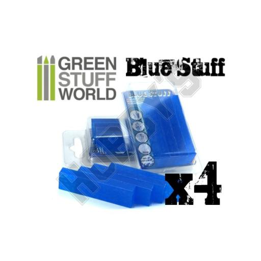 BLUE STUFF REUSABLE MOULDABLE PLASTIC FOR MAKING RIVETS ETC 4pcs