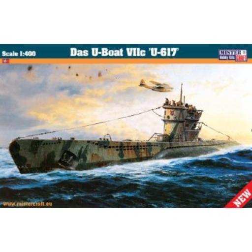 042905 GERMAN U-BOAT VIIc U-617 1:400 MISTERCRAFT MCD290