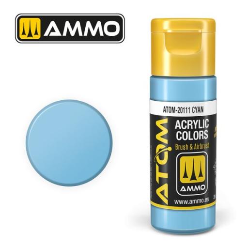 MIG ATOM 20111 CYAN ACRYLIC PAINT 20ml MIG 128